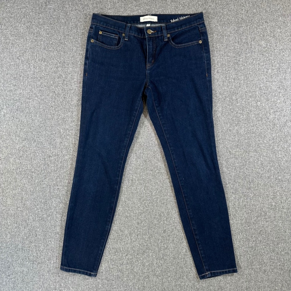 Henry & Belle Ideal Skinny Ankle Jeans Womens 28 Dark Wash Indigo Denim Pants
